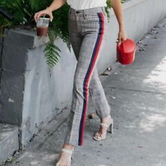 Mother The insider Ankle plaid print ankle pant size 24 - Picture 1 of 10